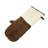 thumbnail of Schneider - Leren ovenwanten, 450 mm, bruin, met grijze manchetten