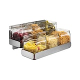 thumbnail of ROSSETO - SM322 - ESTACION DE CONDIMENTOS con 2 niveles y 6 recipientes - (31.75 x 21.59 x 13.66 cm)