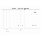 thumbnail of SARMOG MOBILE 2 ANTE SPECCHIO KIT L29 P83 H190 in truciolare nobilitato color noce stelvio