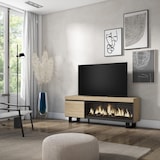 thumbnail of Mueble TV, Televisión, 160, Para TV hasta 65", Chimenea eléctrica XXL, Diseño industrial, Roble _422_14