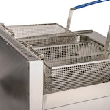thumbnail of Romux® Friteuse À Gaz Butane Professionnelle 14+14 Litres Double de Table | Friteuse en Acier Inoxydable avec Robinet de Vidange 15000 W