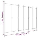 thumbnail of Décoshop26 - Paravent séparateur de pièce cloison 6 panneaux 300 x 200 cm en tissu anthracite et fer DEC031036