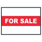 thumbnail of For Sale Schild mit Text Verkaufsschild A2 Rückseite selbstklebend