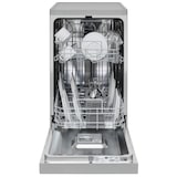 thumbnail of Exquisit Geschirrspüler schmal | 9 Maßgedecke, Energieklasse D, 49 dB | Startzeitvorwahl, höhenverstellbarer Oberkorb, Aquastop | GSP9109-451D silber