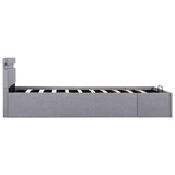 thumbnail of vidaXL Bett mit Bettkasten Hydraulisch LED Hellgrau Stoff 90x200 cm