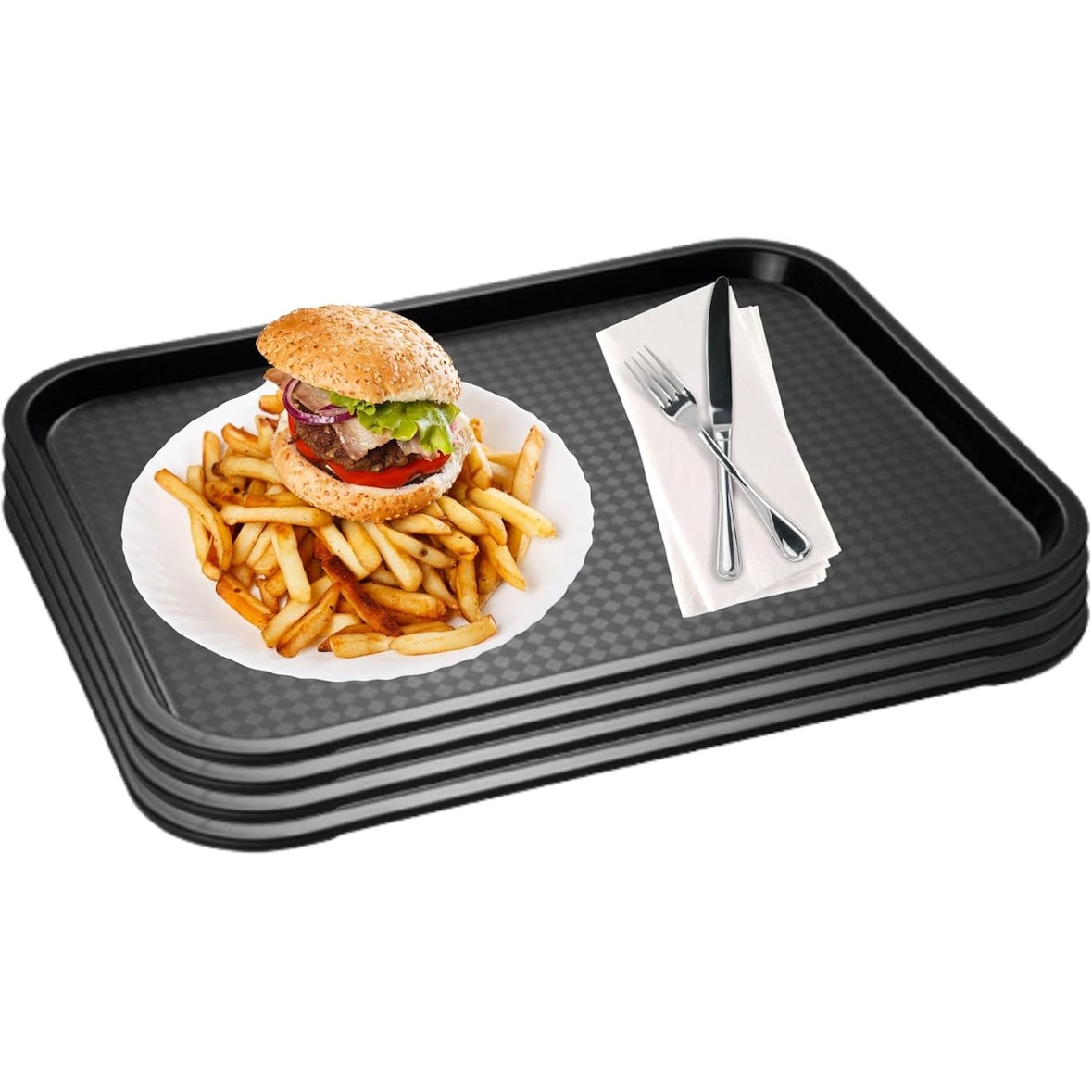 APS 4er Set APS Fast Food-Tablett/Serviertablett35 x 27 cm, H: 2 cm