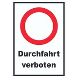 thumbnail of Durchfahrt verboten Schild A1 Rückseite selbstklebend