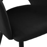 thumbnail of SVITA HAILEY 2er Set Esszimmerstühle Küchen-Sessel gepolstert Samt Schwarz