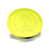 thumbnail of CombiCraft Reliëfmunten wijn neon geel - 250 stuks