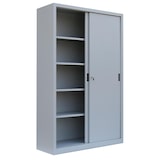 thumbnail of XXL Schiebetürenschrank Büro Aktenschrank Sideboard aus Stahl grau 1950 x 1200 x 450 mm (H xB xT) 550160