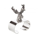 thumbnail of 2er Set Serviettenringe Hirsch, edel versilbert, Länge 5 cm