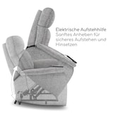 thumbnail of Fernsehsessel Aufstehhilfe, XXL-Relaxsessel, Liegefunktion, 200 kg Belastbarkeit, XXL-Sessel, wasserabweisender Webstoff, Grau, Raburg Samson
