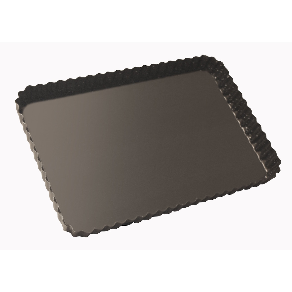 Baumalu Moule à tarte rectangulaire fond amovible 31x21x3 cm acier revêtu noir Sucre et Gourmandises 451309