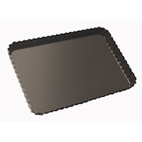 thumbnail of Baumalu Moule à tarte rectangulaire fond amovible 31x21x3 cm acier revêtu noir Sucre et Gourmandises 451309