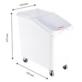 thumbnail of GILAC Bac à ingrédients 100 L + couvercle - chape inox - Blanc G134631