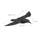 thumbnail of Relaxdays Vogelschreck, 3er Set, zum Aufhängen, fliegende Kunststoff Krähe, zur Vogelabwehr, Garten & Balkon, schwarz