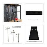 thumbnail of Profi Werkbank GIANT BEAST mit Lochwand | HxBxT 180x120x60cm | Fachlast 175kg | Schwarz