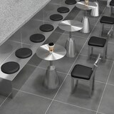 thumbnail of Couchtisch, Kaffeetisch, Gastronomietisch, Esstisch, Bistrotisch, Industrietisch, Runder Tisch aus Edelstahl L60 x H75 cm【CJ-YY60】