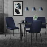 thumbnail of ML-Design Esszimmerstuhl 6er Set Dunkelblau, moderne Polsterstühle mit Metallbeinen für Esszimmer
