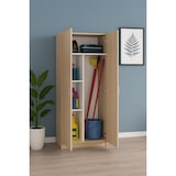 thumbnail of Dmora Armadio multiuso Charleston, Mobile portascope a 2 ante, Scarpiera con ripiani, Guardaroba portascope, cm73x37h180 cm, Rovere