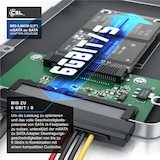 thumbnail of CSL SSD 8,89cm (2,5) mSATA zu SATA Adapter-Gehäuse Aluminium Gehäuse / max. 7mm Einbauhöhe