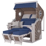 thumbnail of Strandkorb deVries PURE® Seaside XL - PE white kubu - Dessin 504