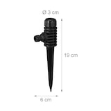 thumbnail of Relaxdays Sprühregner Garten, 5er Set, Klickstecker Anschluss, mit Erdspieß, Flächen bis 30 m², Sprinkler, schwarz