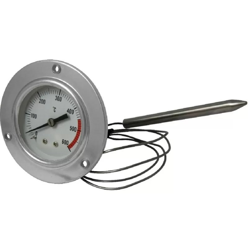 Giemme Spoleto – Professionelles Edelstahl-Thermometer für Holzöfen und Grills