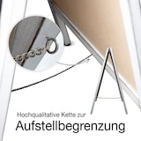 thumbnail of Kundenstopper Kreidetafel - Mit Holzrahmen - Für Innen & Außenbereiche - Weiß-Grau / 51 x 5,5 x 101,5 cm