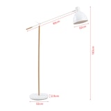 thumbnail of Helloshop26 - Lámpara de pie de estilo atemporal elegante diseño para salón dormitorio oficina Banchory metal 163 cm efecto madera 03_0009525