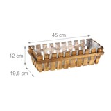 thumbnail of Relaxdays Blumenkasten, 3er Set, Holz, Lattenoptik, Fensterbank und Balkon, HxBxT 12 x 45 x 19,5 cm, Balkonkasten, natur