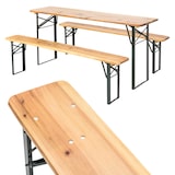 thumbnail of tectake set tavolo e panche da birreria, 3 pezzi - marrone - 400871