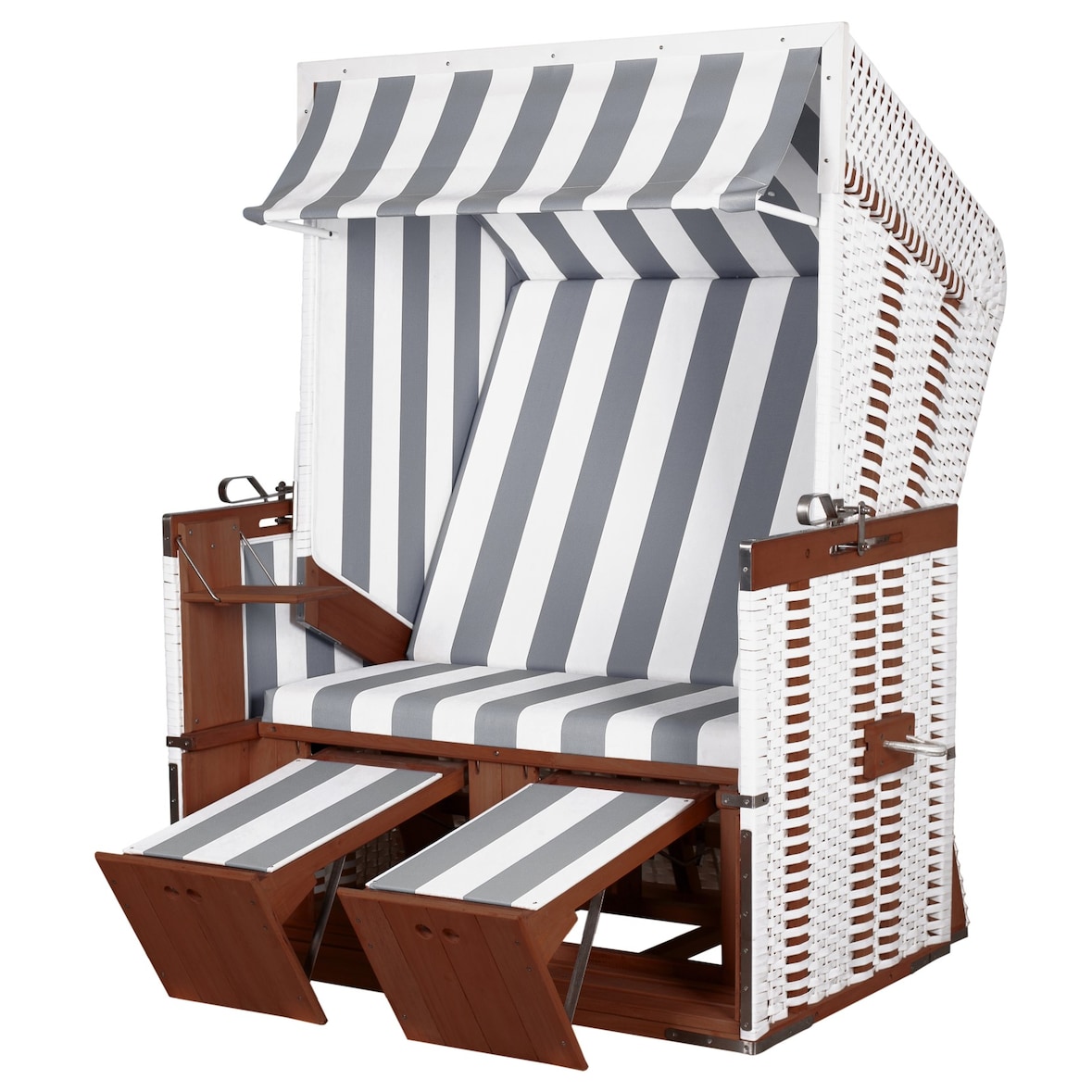 Strandkorb deVries Profi Nordsee Sylt - PE weiß - Modell 989