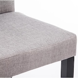 thumbnail of Juego de 6 sillas de comedor Ina de tela Gris claro/Negro