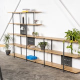 thumbnail of Estante de design aberto com 5 níveis em cor branca e estrutura em branco