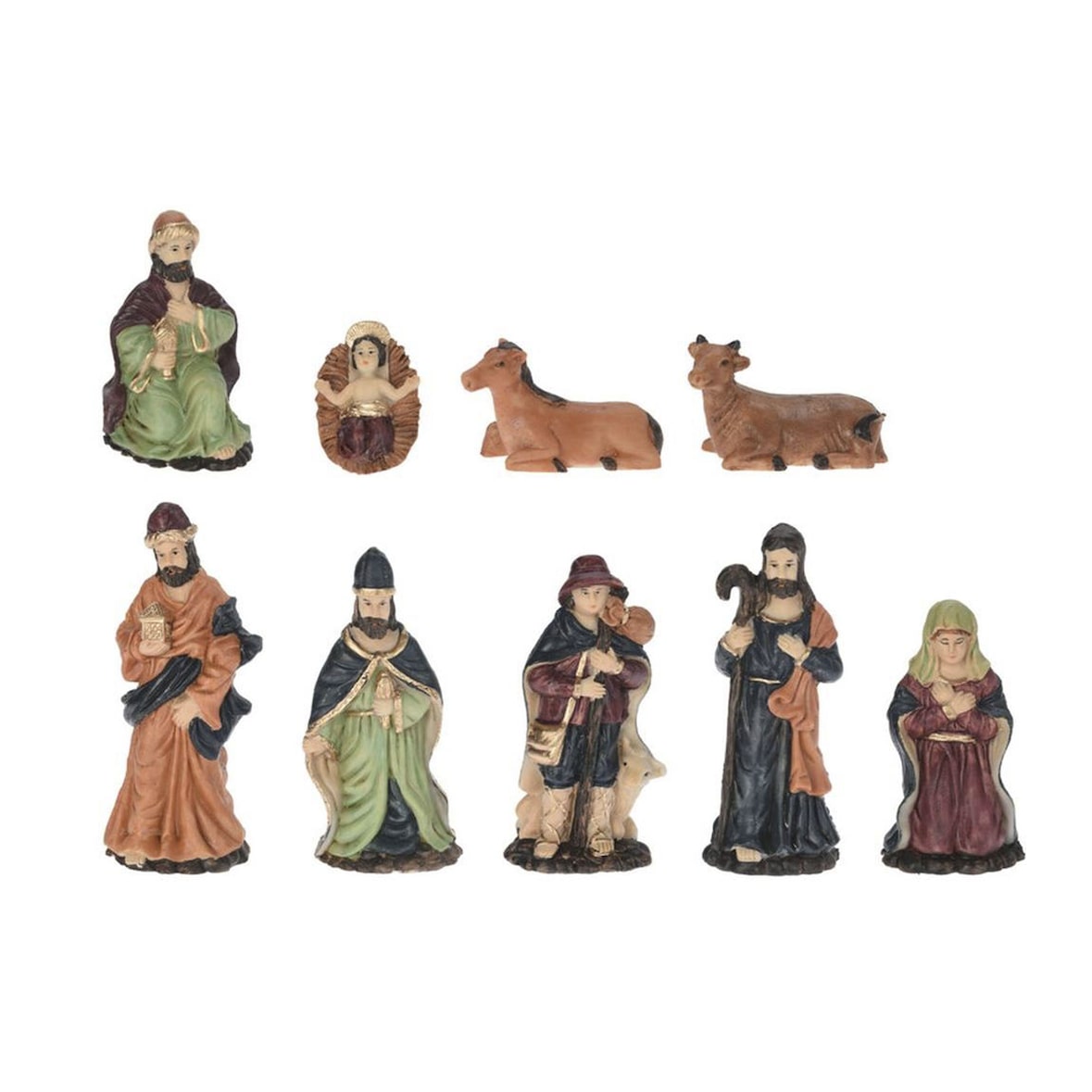 WellHome - 9er Set Krippenfiguren mit realistischen Details und verschiedenen Größen