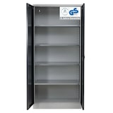 thumbnail of PROREGAL Stahlschrank BEE mit 10 lackierten Fachböden | HxBxT 195x92x60cm | Grau-Schwarz | Werkstattschrank Werkzeugschrank Aktenschrank