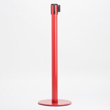 thumbnail of Danieli - Colonnina Segnapercorso con Nastro Estensibile Fino a 3 metri. Metallo Rosso, Base Anti-inciampo (Grigio)