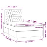 thumbnail of vidaXL Boxspringbett mit Matratze & LED Schwarz 120x190 cm Stoff