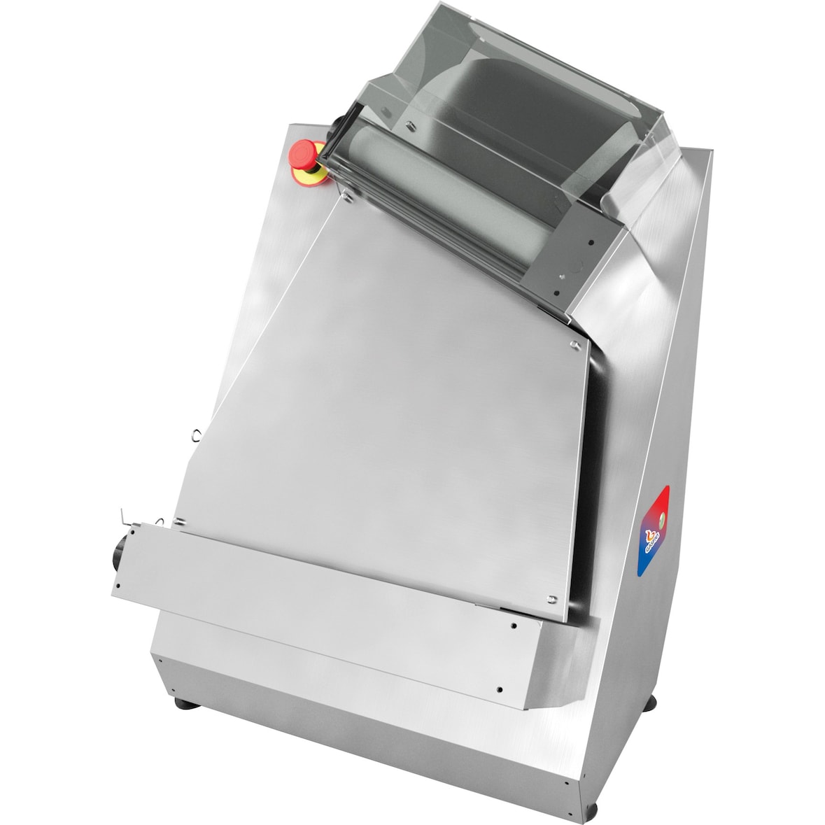 Laminadora formadora de pizza semiautomática en acero inoxidable 640 x 340 x 440 mm