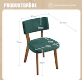 thumbnail of Merax 2er Set Esszimmerstühle Dunkelgrün, gepolsterte Leinen Stühle mit Massivholzbeinen, Mid-Century Küchenstuhl für Esszimmer & Büro