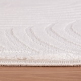 thumbnail of Teppich Kurzflor 3D-Effekt Modern Waschbar Strapazierfähig Esszimmer Flur OEKO-TEX Creme 240x340 cm Gekettelt – ILLER von Kadima Design