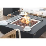 thumbnail of MODENO Gas Feuertisch Aurora Feuerstelle aus Beton - für Garten, Balkon and Terrasse, wetterbeständig, Schwarz 87x87x36cm