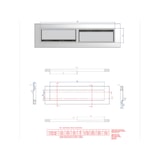 thumbnail of Bachmann CONI DUO Einbaurahmen lang, 2x 6-fach (911.025) silber