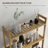 thumbnail of Toilettenregal Bambus Natur 68x20x165 cm 3 Ebenen Standregal über Toilette mit Kippschutz, platzsparender Bad Organizer, offene Ablagen