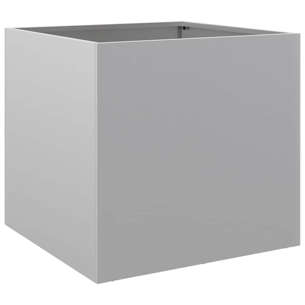 vidaXL Pflanzkübel Silbern 42x40x39 cm Verzinkter Stahl