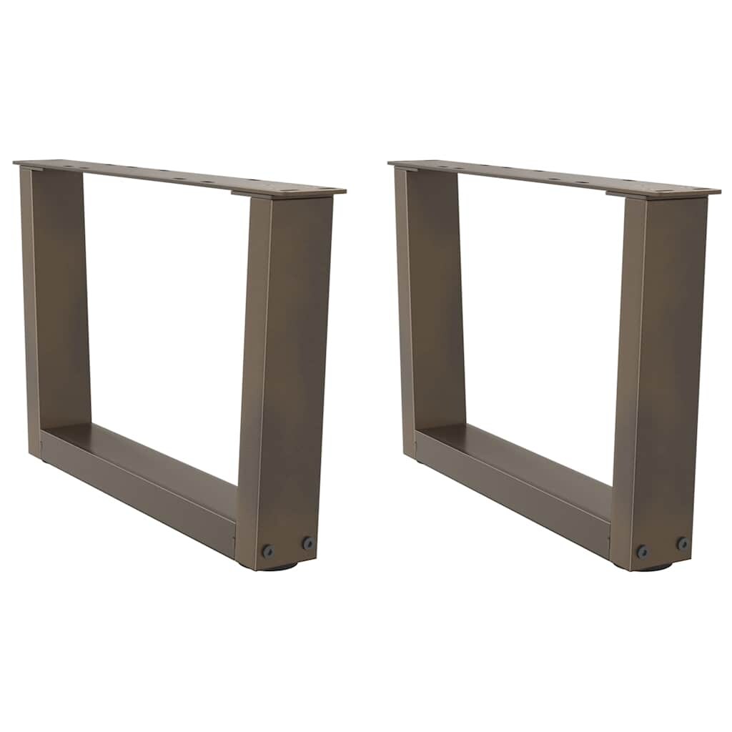 vidaXL Couchtischbeine V-Form 2 Stück Naturstahl 60x(30-31,3) cm Stahl