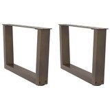 thumbnail of vidaXL Couchtischbeine V-Form 2 Stück Naturstahl 60x(30-31,3) cm Stahl