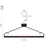 thumbnail of Percha Metal con Barra de Madera y Muescas | Color Negro | Antideslizantes y Resistentes | Perchas para Ropa | 60 Unidades