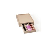 thumbnail of Willkommenstablett SPACE aus Kunstleder Beige mit Wasserkocher STAR 0,5 L Schwarz und 2 roten Porzellantassen